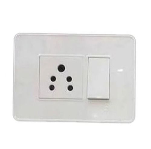 White 6 Ampere 230 Voltage 50 Hertz Plastic Body Modular Switch