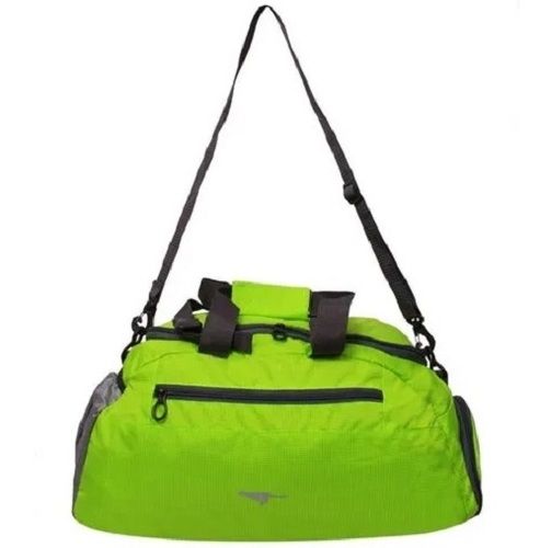 Light  Green Adjustable Rectangular Shoulder Straps Plain Polyester Duffle Bag