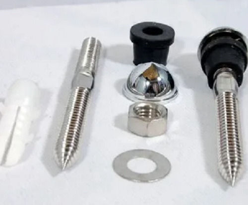 Silver Stainless Steel Rack Bolt Screw With 2 Mm Head