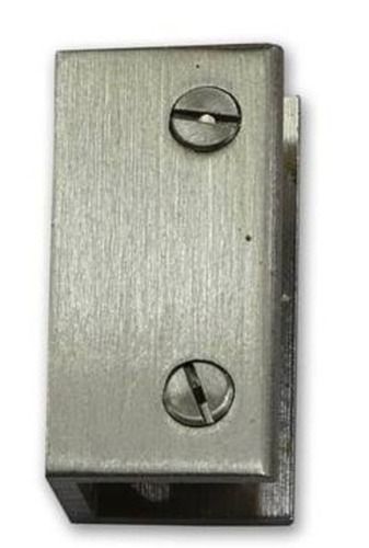 Grey 1X3 Inch Rectangular Chrome Finish Brass Glass Bracket 