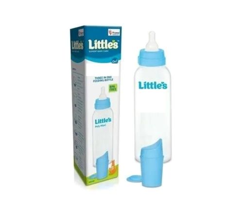 White 240Ml Round Plain Surface Safe Plastic Baby Feeding Bottles 