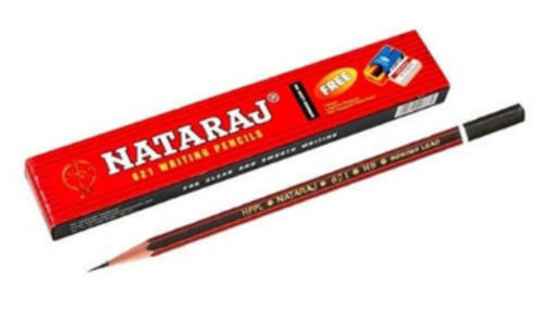 Round 9 Inches Long Bold Writing Wooden Natraj Pencil Box With Sharpener And Eraser