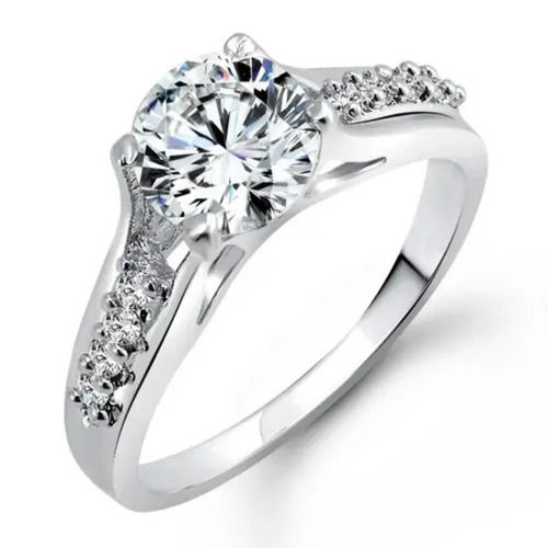 Polished Finished Round Artificial Stone And Alloy Ring For Ladies Gender: Women