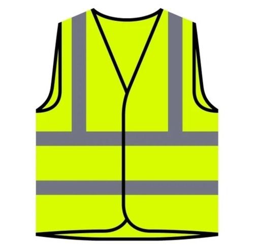 Polyester Plain V Neck Safety Jacket For Construction