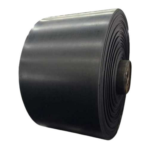 Black 15 Mm Thick 10X10X1 Meter 120 Rpm Speed Flat Heat Resistant Conveyor Belt