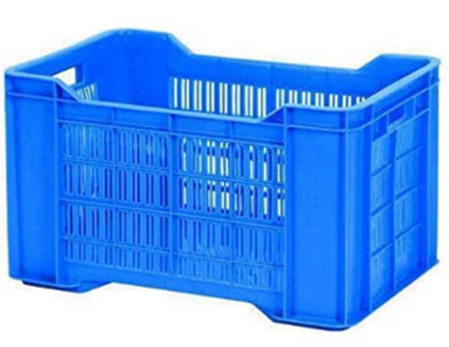 Blue 20 Kg Load Capacity Pvc Plastic Vegetable Crates