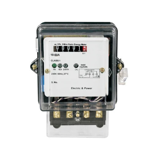 240 Volts 50 Hz Electrical Plastic Single Phase Energy Meter Accuracy: 99  %