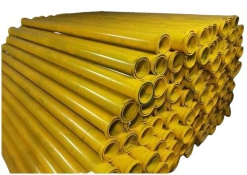 Yellow 4.5 Mm Thick 10.2 Inch Round Paint Coated Concrete Pump Pipeline