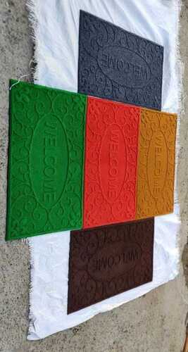 Available In Different Colors 5-10 Mm Rectangular Rubber And Pvc Plain Entrance Door Mats