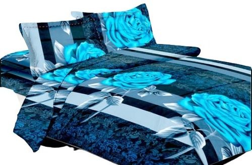 Multi Color 90X106 Inches Skin Friendly Printed 100% Cotton Double Bedsheets