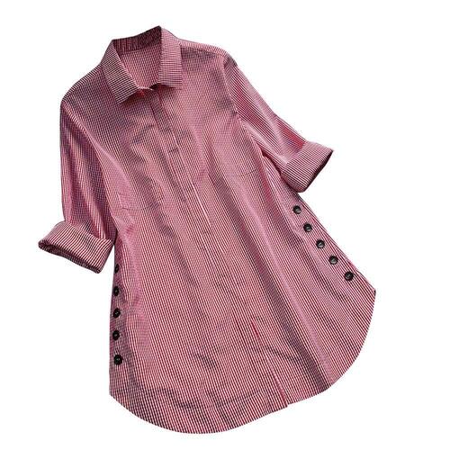 Pink Ladies Full Sleeves Cotton Stylish Top Shirt For Casual Wear