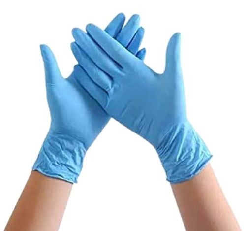 Sky Blue Plain Disposable Medical Grade Latex Surgical Full Finger Hand Gloves