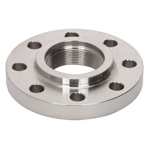 Silver Round Astm Standard Stainless Steel Threaded Flange For Industrial Use