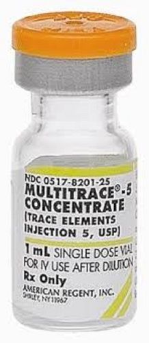 Trace Elements Injection USP - Liquid Formulation, Antioxidant Rich Minerals for Cell Protection, Recommended for Vitamin and Mineral Deficiencies, Prescription Only, 24 Months Shelf Life