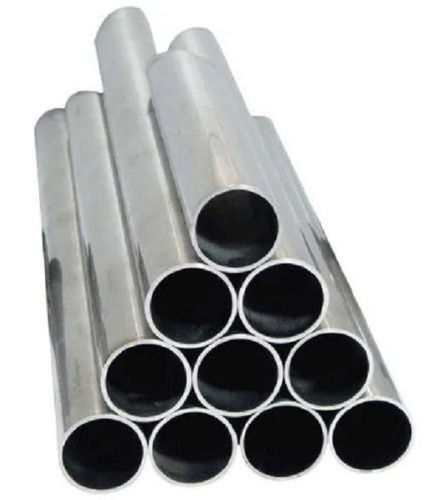 Silver 10 Feet Length Stainless Steel Manual Polished Round Pipe