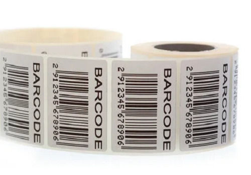 White 25 X 15 Mm Printed Pvc Single Sided Label Sticker