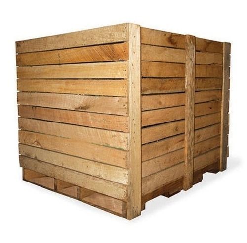 Brown 50X75X100 Centimeters Square Shape Two Way Handilft Wooden Pallet Box