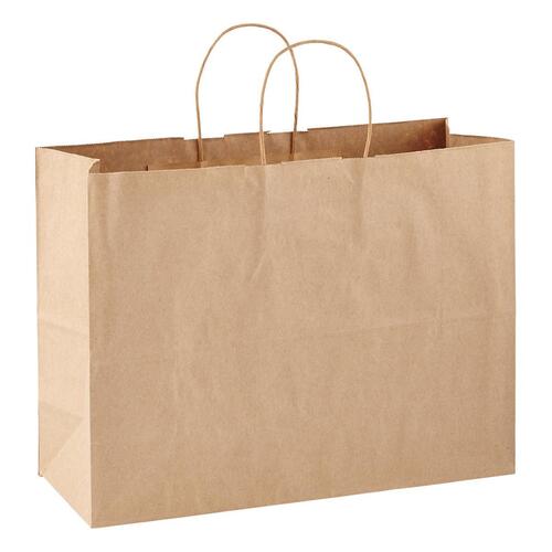 Machine Made Kraft Brown Paper Carry Bag For Shopping Use Size: Different Available