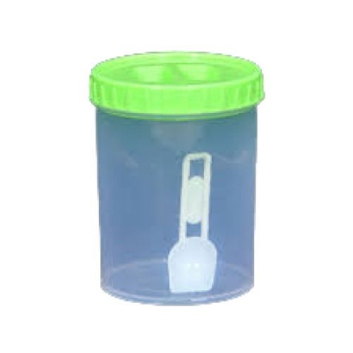 Smooth Round Shape Transparent Plastic Container 500 Gram Capacity