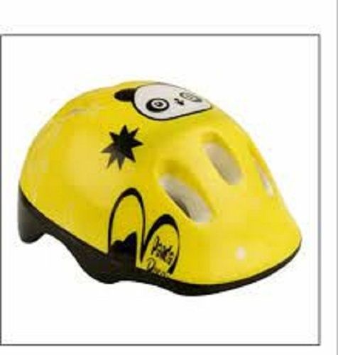 Green Yellow Cartoon Printed Children Open Face Safety Helmet For 5 Years Kids