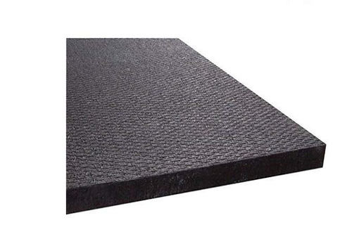 Black 10 Mm Thick Rectangular Non-Woven Slip-Resistant Plain Rubber Mat For Home