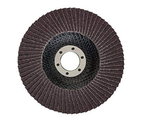 100*16*12mm 40 Grit Round Shape Adhesive Glue Flap Disc For Industrial - Aluminum 6 Inch Diameter Brown Color Weighs 450 Grams Medium Grinding