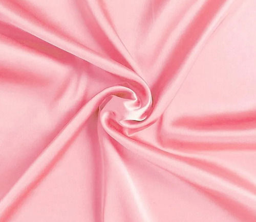 Pink 120 Kilogram Per Cubic Meter 100 Meter 46 Inch Plain Pure Silk Fabric