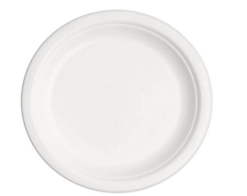 White 6 Inch Round Use And Throw Function Disposable Paper Plates