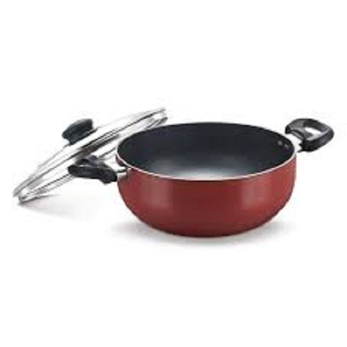 9.5 Inch Size Sturdy Non Stick Stainless Steel Kadai For Kitchen