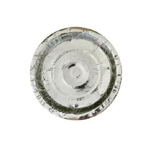 12 Inch Heat And Cold Resistant Silver-Coated Plain Paper Round Disposable Plate