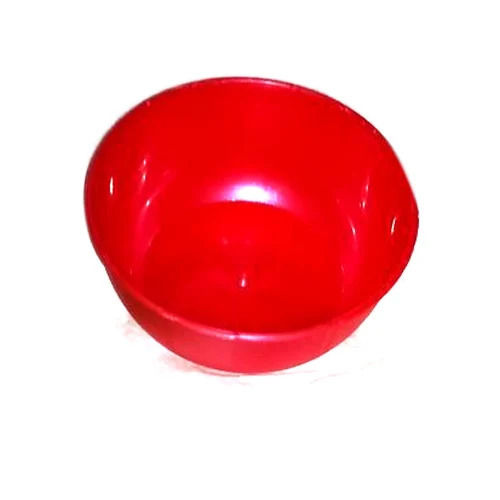 Red 2.3 Mm Thick Leak Resistant And Unbreakable Round Color Coated Plastic Bowl