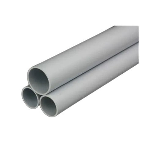 Grey 3 Mm Thickness 6 Meter Male Connection Round Pvc Plastic Pipe For Industrial