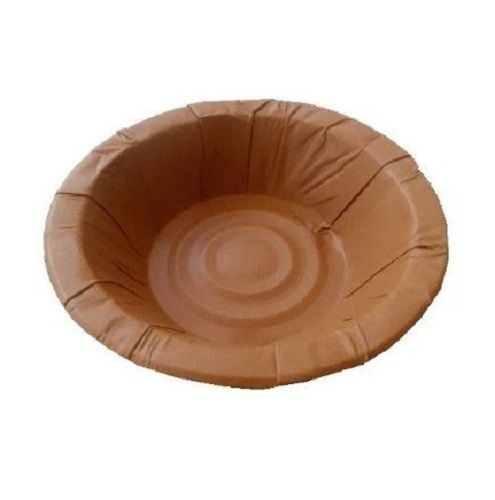 Brown 7 Inches 100% Eco-Friendly Leakage Proof Plain Paper Round Disposable Bowls