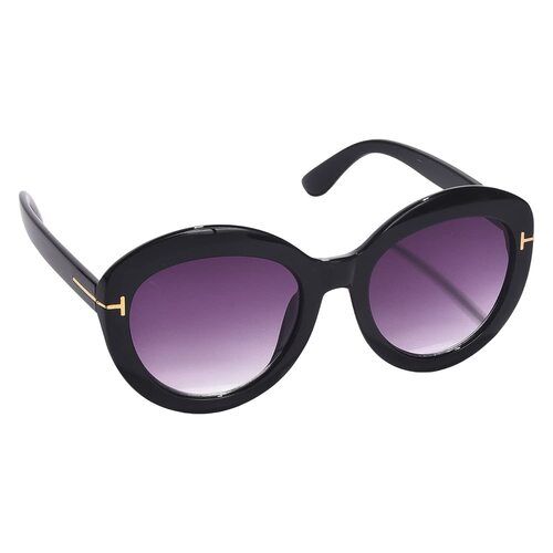 Black Light Weight Gradient Plastic Frame Fashion Sunglasses For Ladies