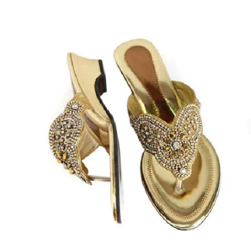 Party Wear Fabric And Ladies Fancy Sandal For Women 