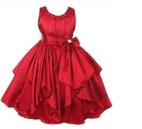 Plain Pattern Sleeveless Round Neck Designer Baby Frock  Age Group: 4-5