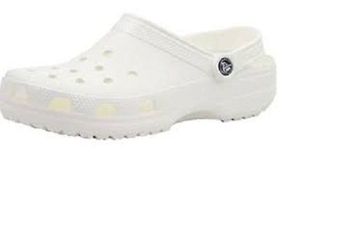 White Pvc And Rubber Material Men'S Slippers For Daily Wear