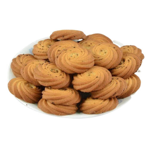 Sweet And Crispy Round Shaped Coconut Ajwain Bakery Biscuit