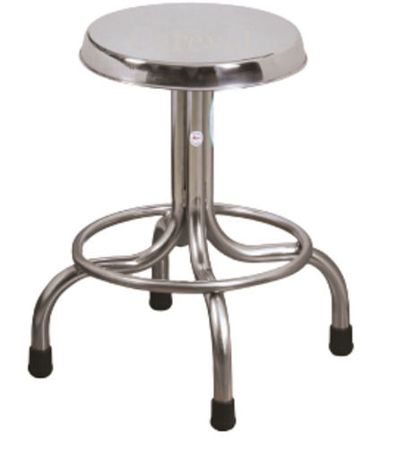 14X10X24 Inches Indian Style Chrome Finish Stainless Steel Stool Design: One Piece