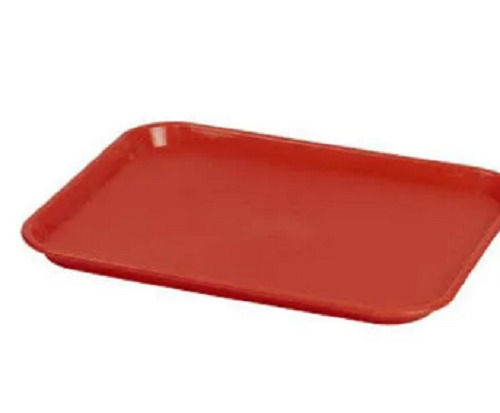 Red 42.5 X 23 Cm Soft Plain Rectangular Plastic Trays