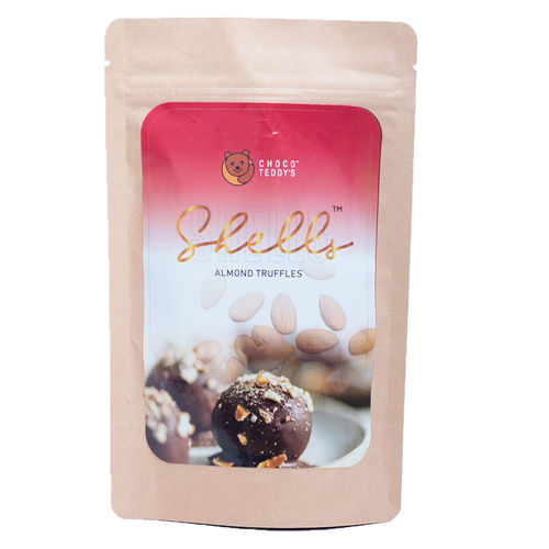 Choco Teddy's Shells Chocolate Truffles (6 Truffles) - Pack of 1-108 g (Almond Truffles)