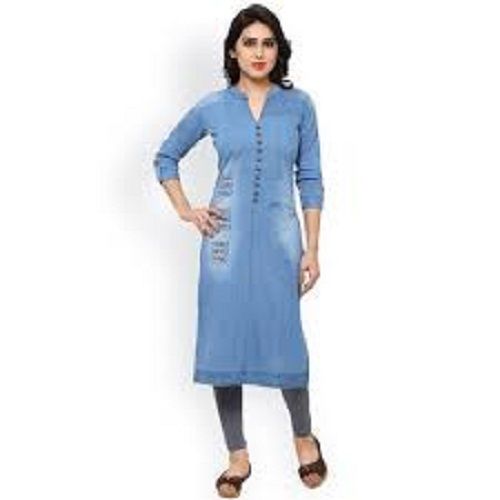 Denim Kurti Bust Size: 15 Inch (In)