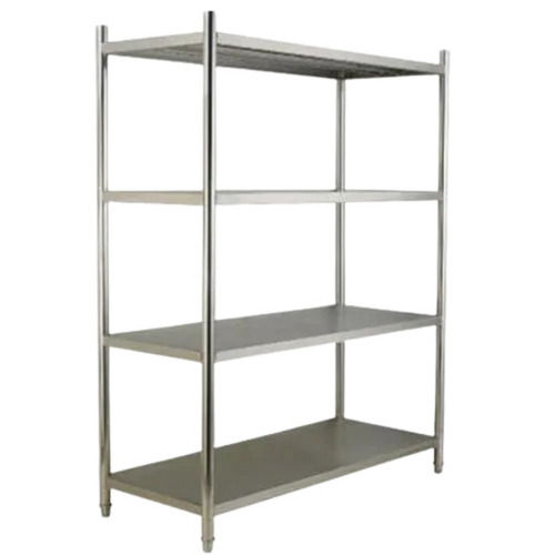 Galvanized Free Standing Paint Coated Mild Steel Four Shelf Storage Rack Capacity: 50 Kg/Hr