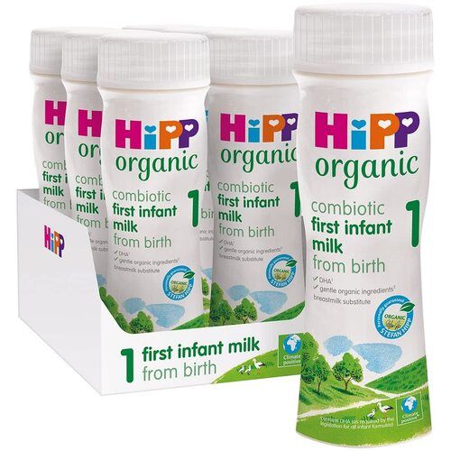 Hipp Organic 1 1St Baby Milk Formula Ready To Feed Liquid 200Ml (Pack Of 6) Packaging: Box