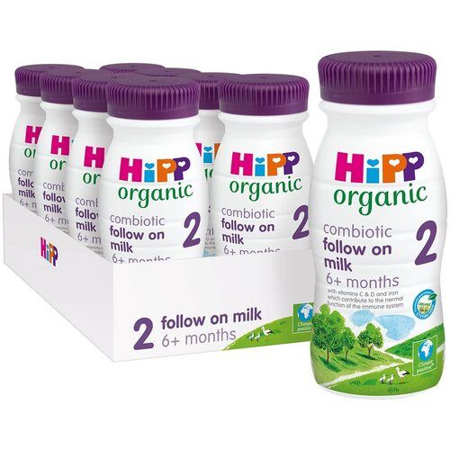 Hipp Organic 2 Follow On Toddler Milk Formula Ready To Feed Liquid 200ml (Pack Of 8)
