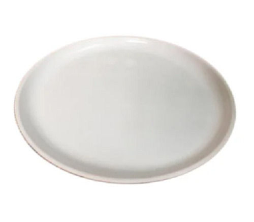 Plain White Color 11 Inch Round Plastic Plates Application: Indoor & Outdoor