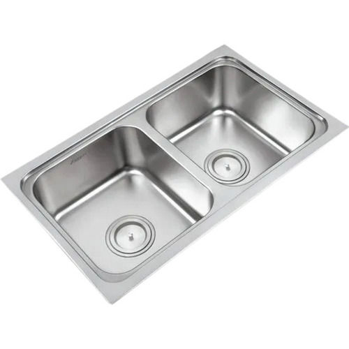 32x20x8 Inches Stainless Steel Deck Mounted Kitchen Sink With Double Bowl