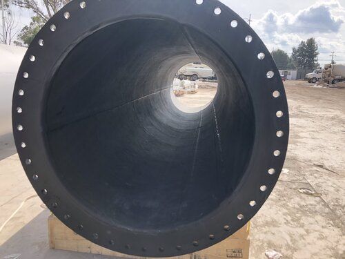 5000-10000 L Capacity Mild Steel Black Rubber Lining For Industrial