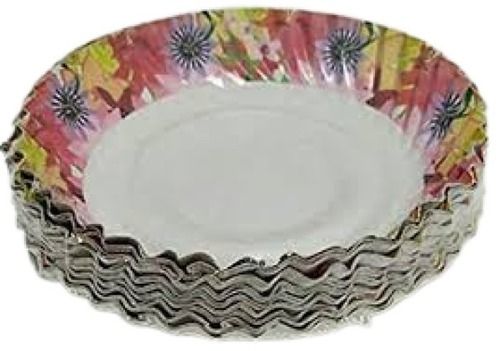 Round Floral Printed Pattern Disposable Light Weight Paper Plates Pack Of 100 Application: Event And Party Supplies