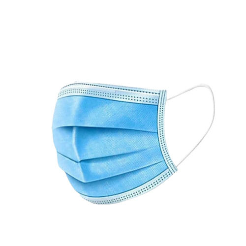 7 Inches Plain Non Woven 3 Ply Disposable Face Mask With Ear Loop Age Group: Suitable For All Ages